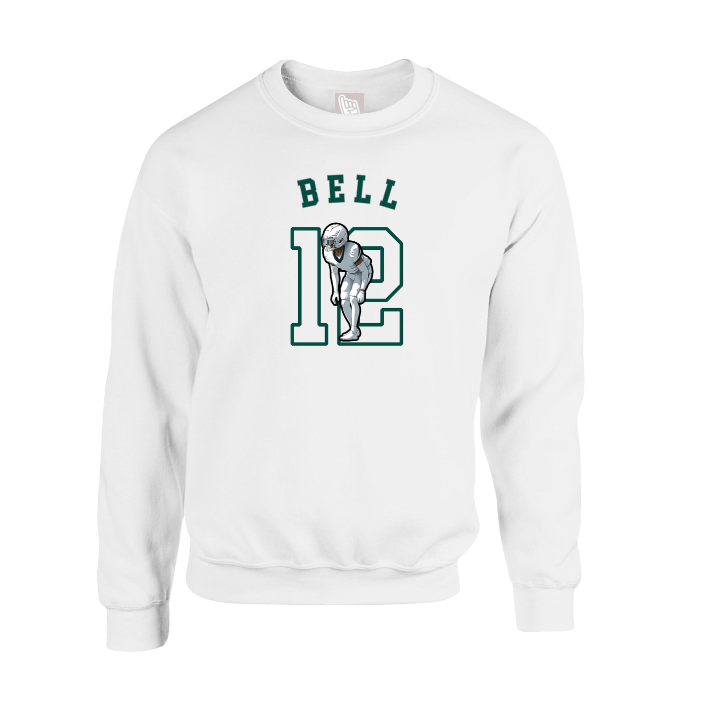 Fleece Crew — Shirsey Arch in White