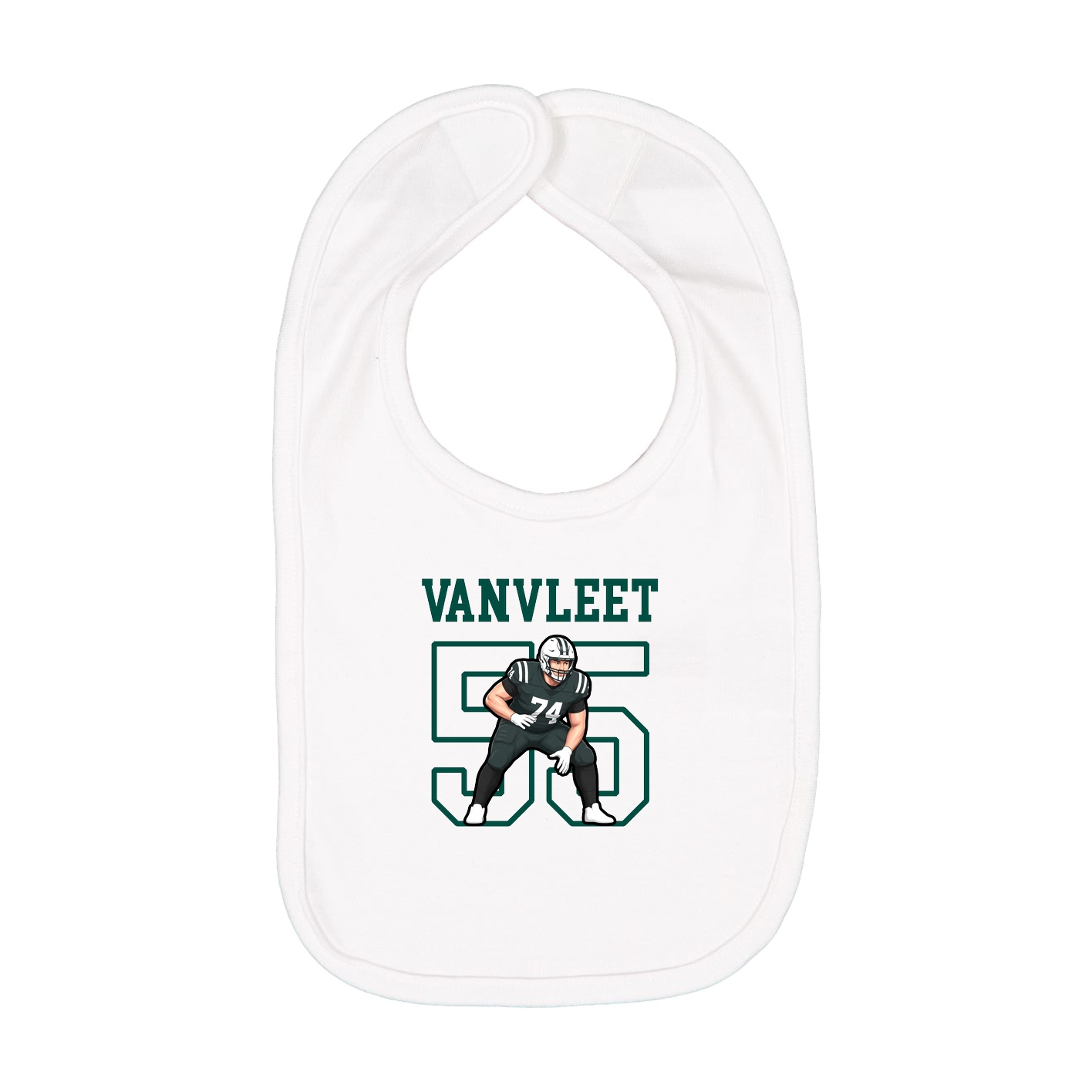 Infant Bib — Shirsey in White