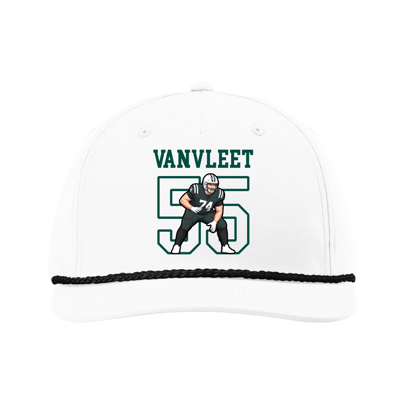 Five-Panel Classic Rope Cap — Shirsey in White