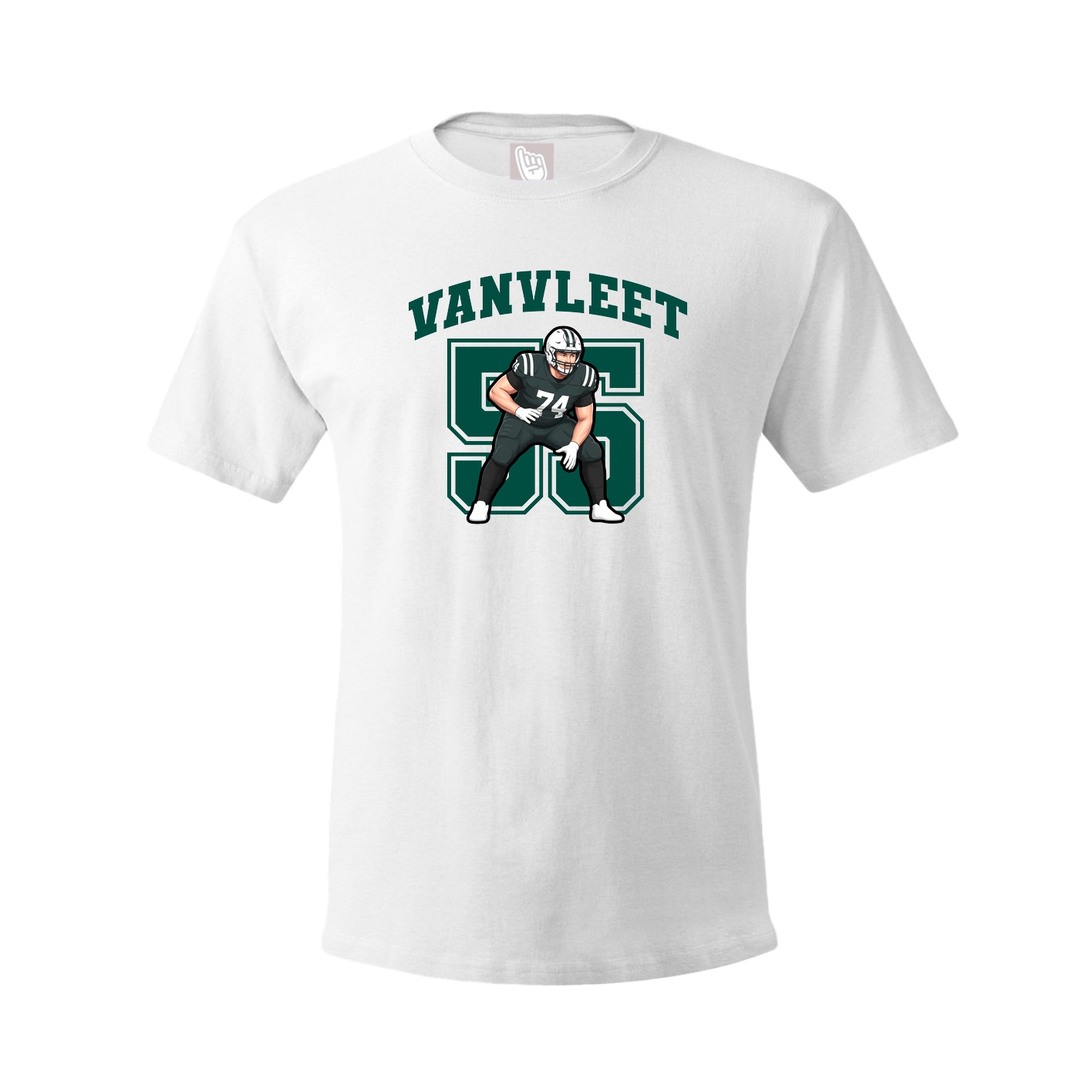 Youth Tee — Number in White