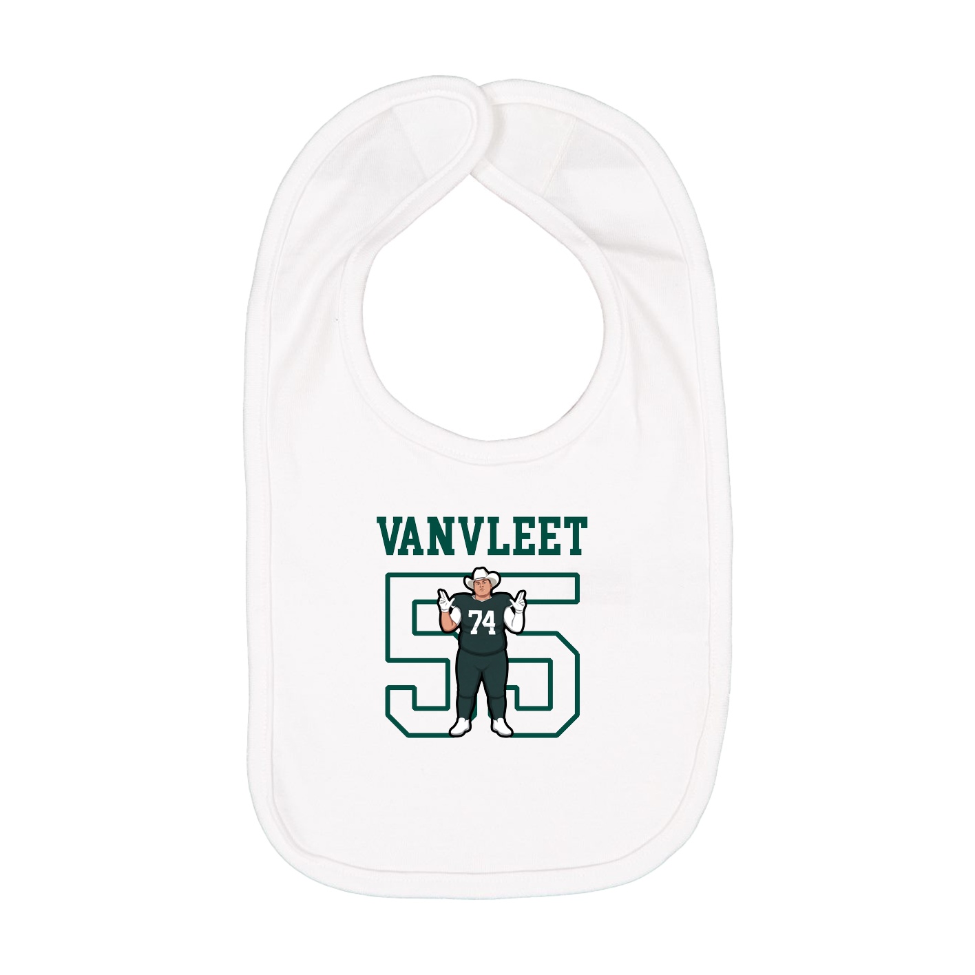 Infant Bib — Shirsey in White