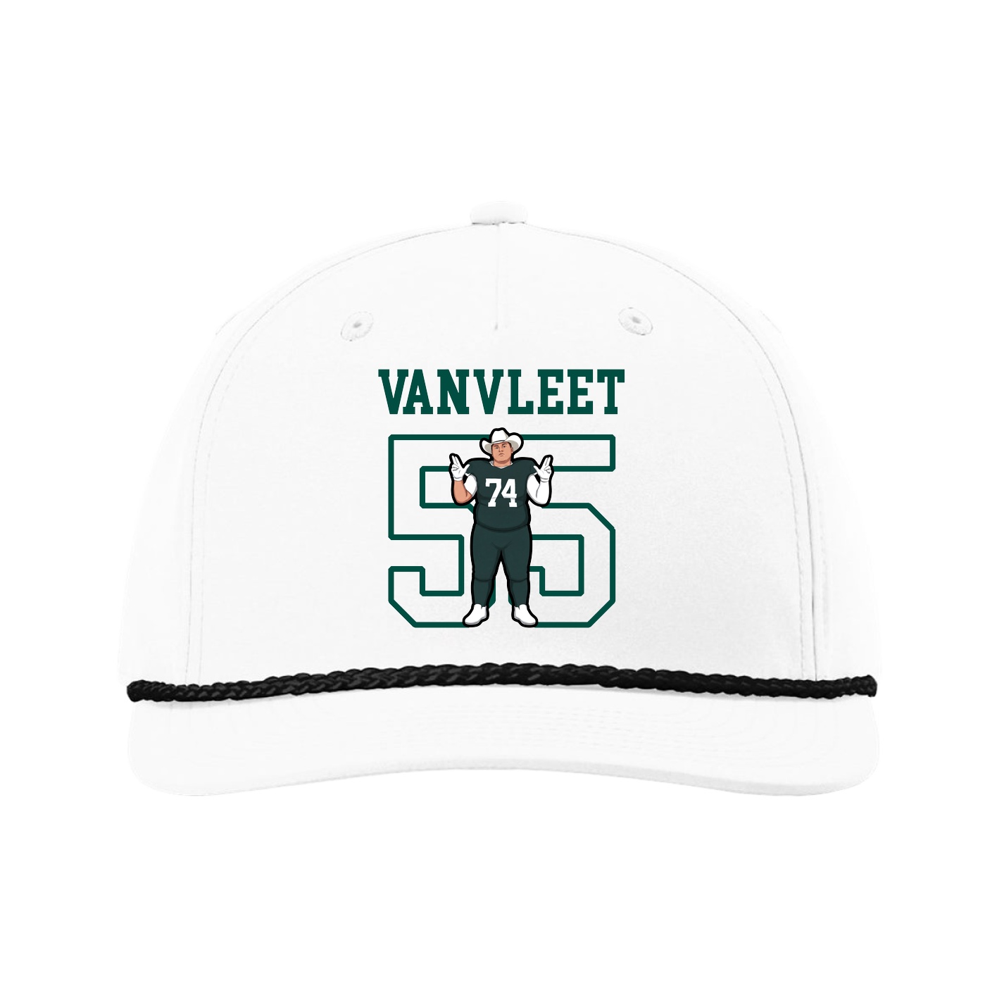 Five-Panel Classic Rope Cap — Shirsey in White