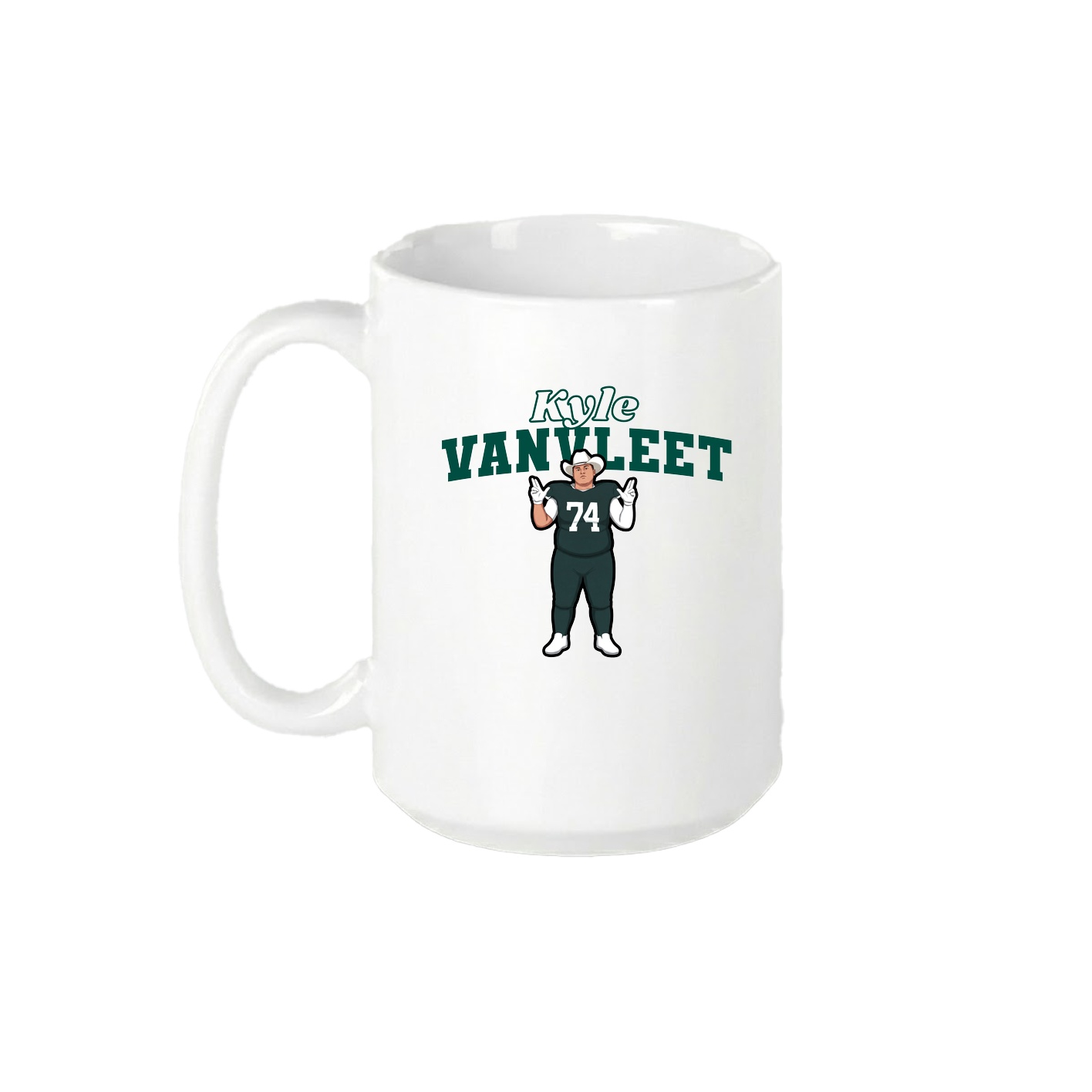 15oz Coffee Mug — Name Arch in White