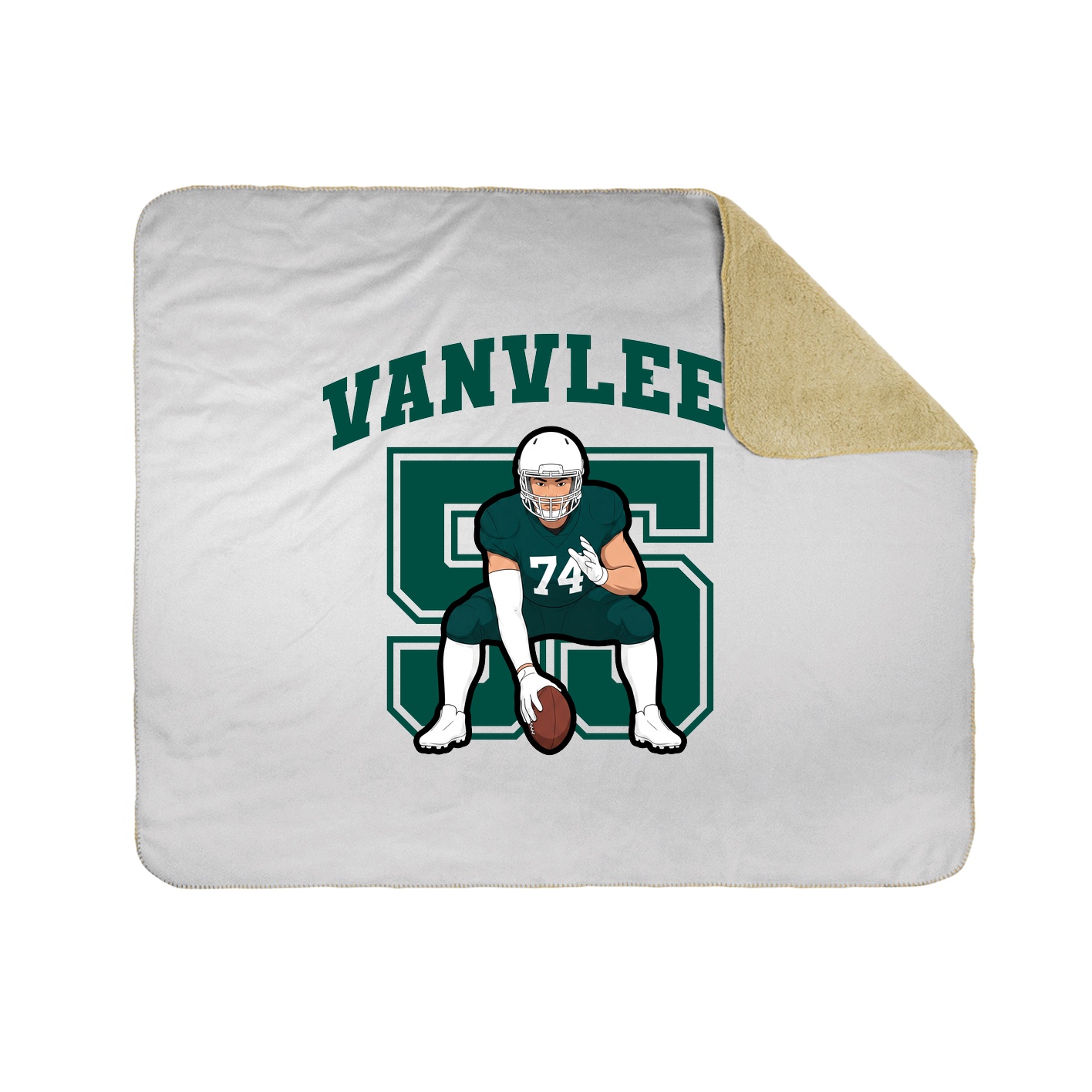 Throw Blanket — Number in White