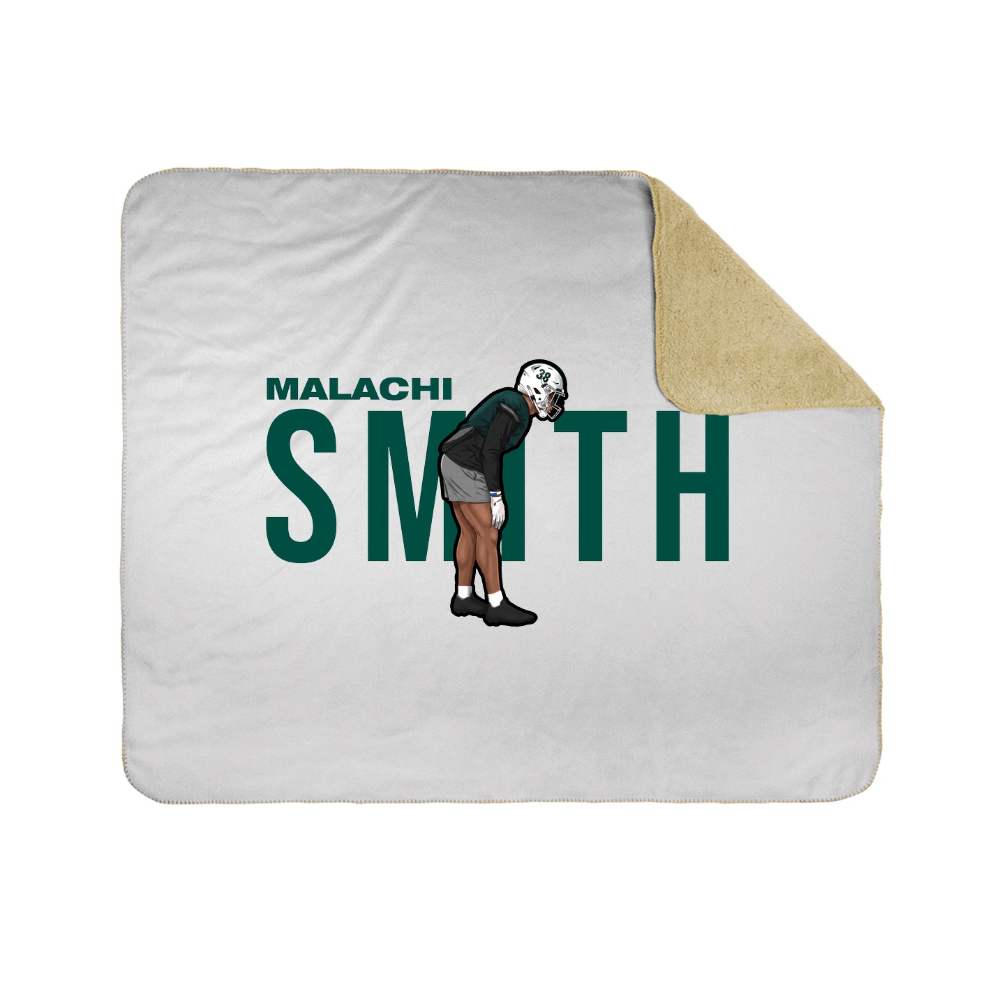 Throw Blanket — Player Name in White
