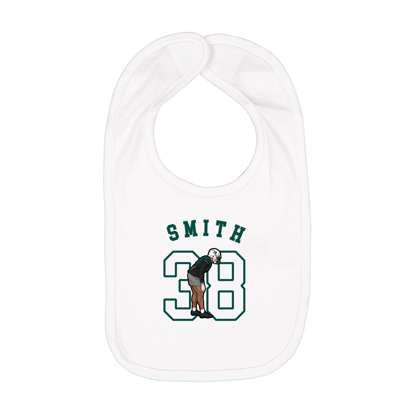 Infant Bib — Shirsey Arch in White