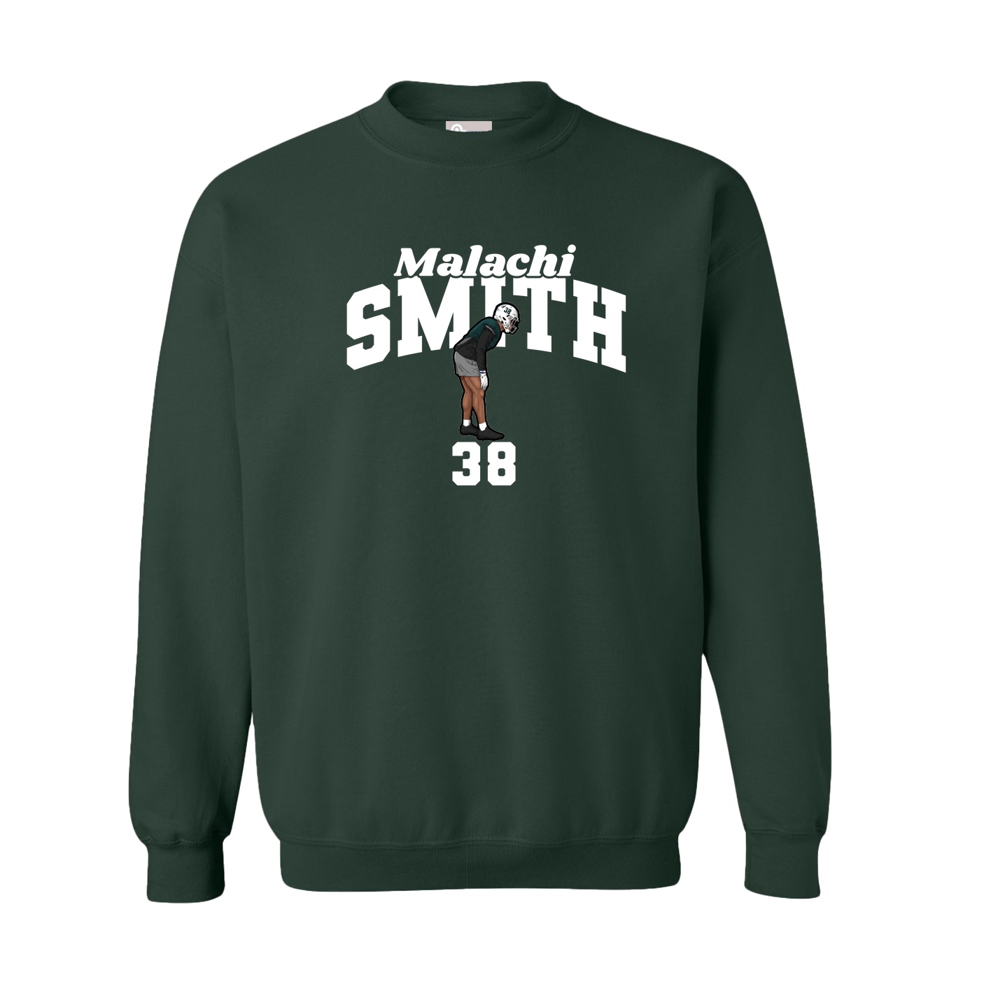 Fleece Crew — Signature Arch in Green