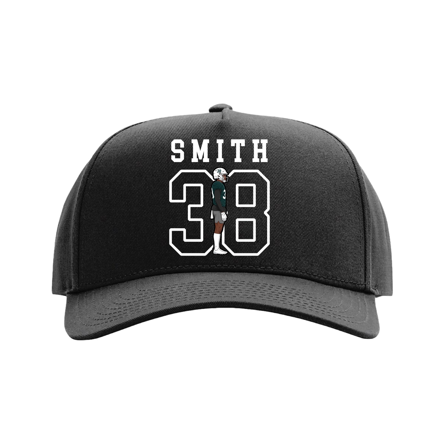 Full Fabric Five-Panel Champ Cap — Shirsey in Black