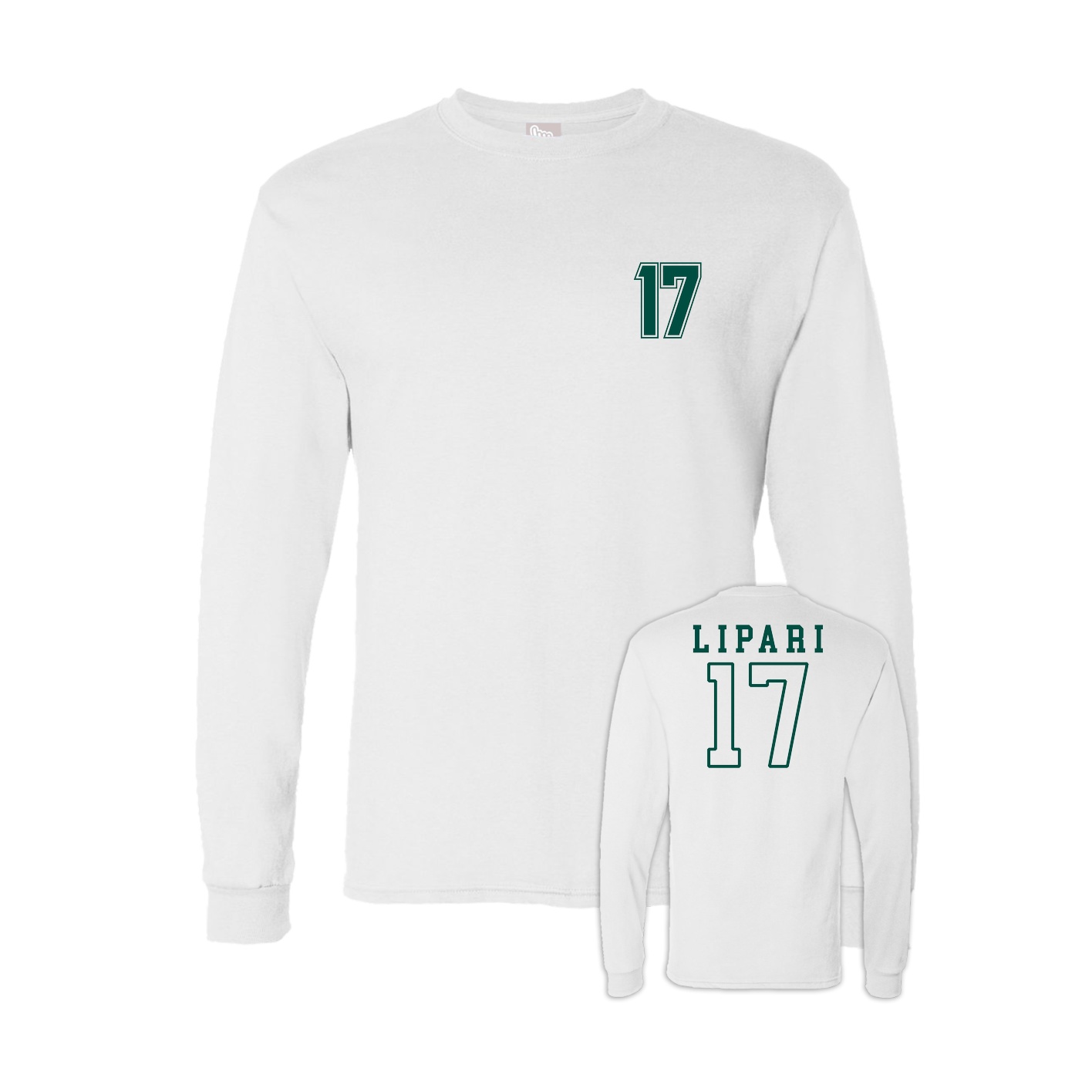 Long Sleeve Tee — Chest Back in White