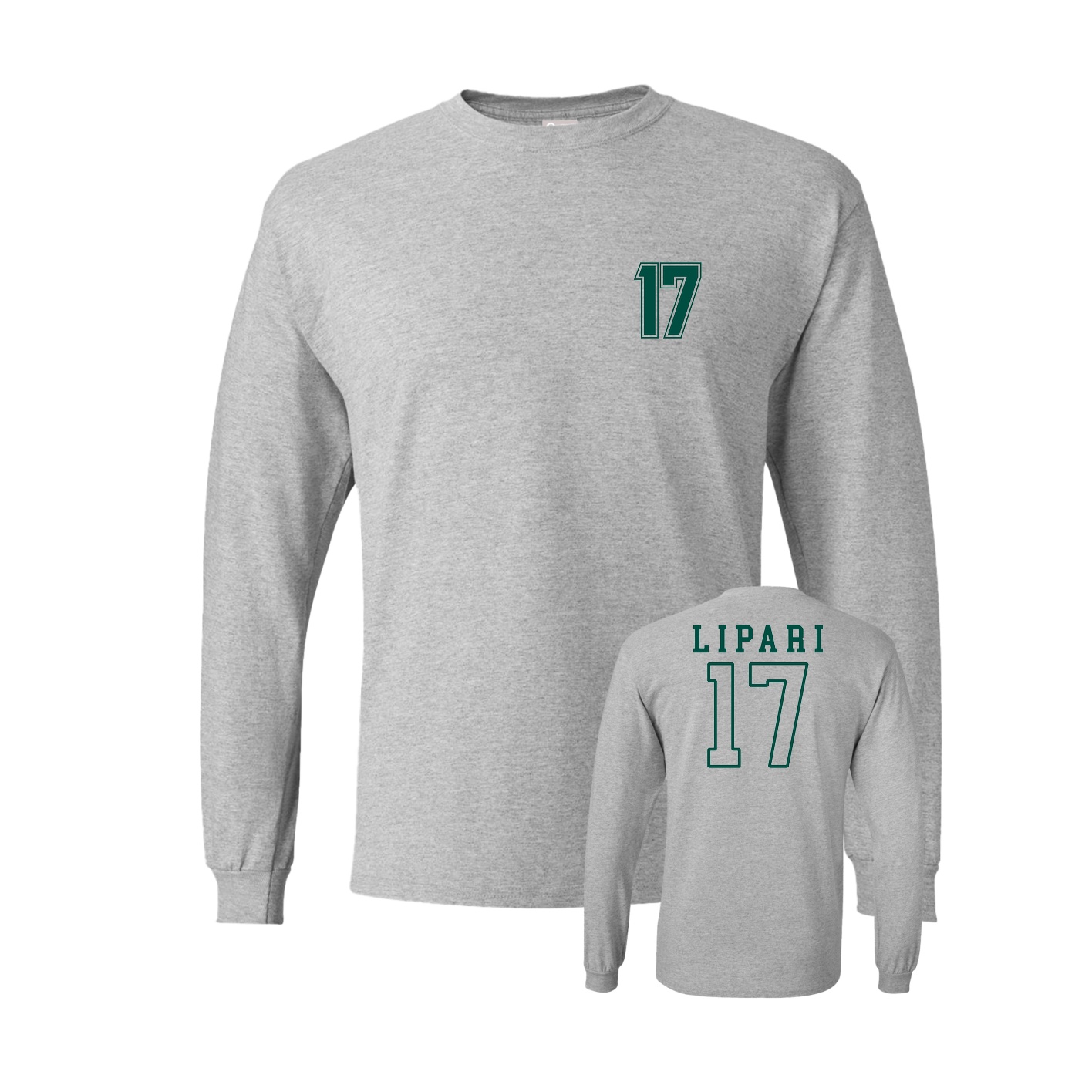Long Sleeve Tee — Chest Back in Grey