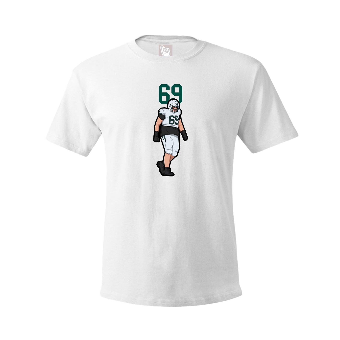 Youth Tee — Number Top in White
