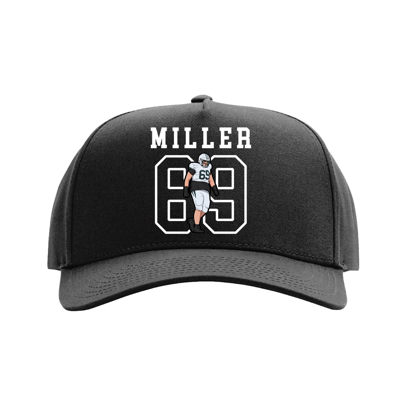 Full Fabric Five-Panel Champ Cap — Shirsey in Black