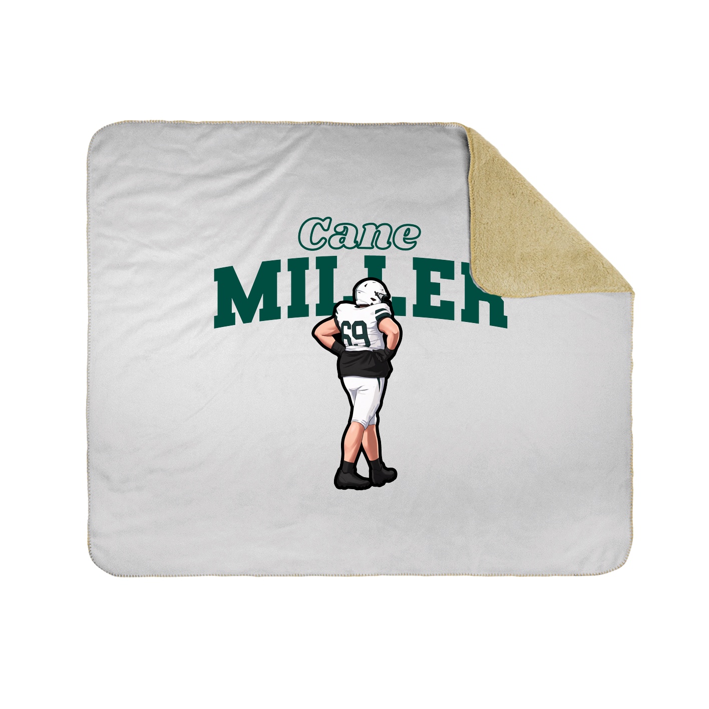 Throw Blanket — Name Arch in White