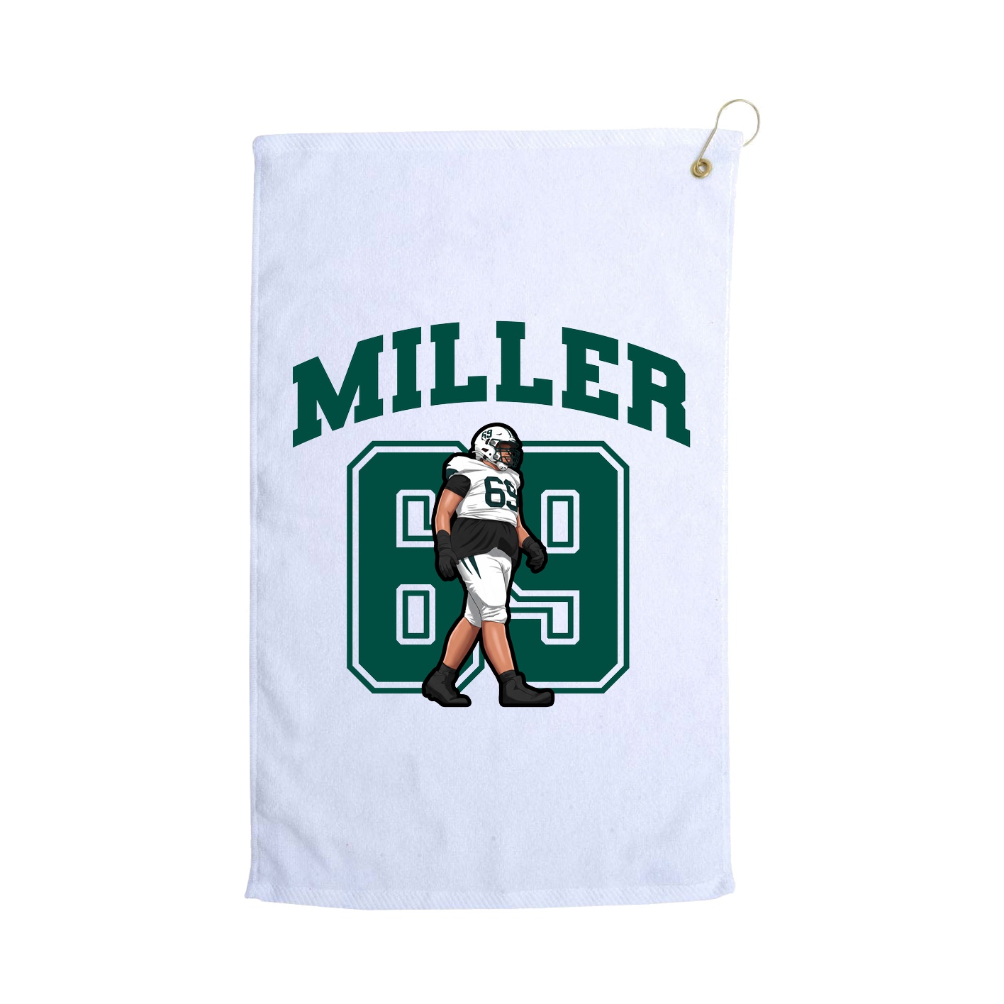 Golf Towel — Number in White