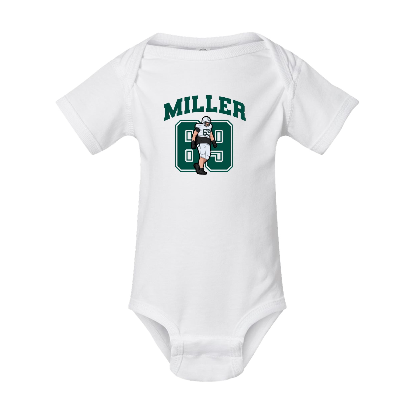 Baby Onesie — Number in White