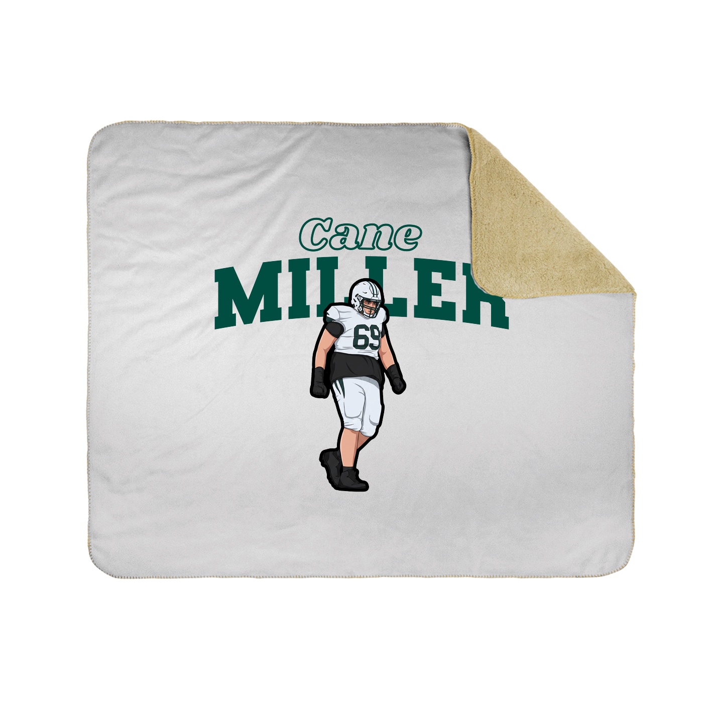 Throw Blanket — Name Arch in White