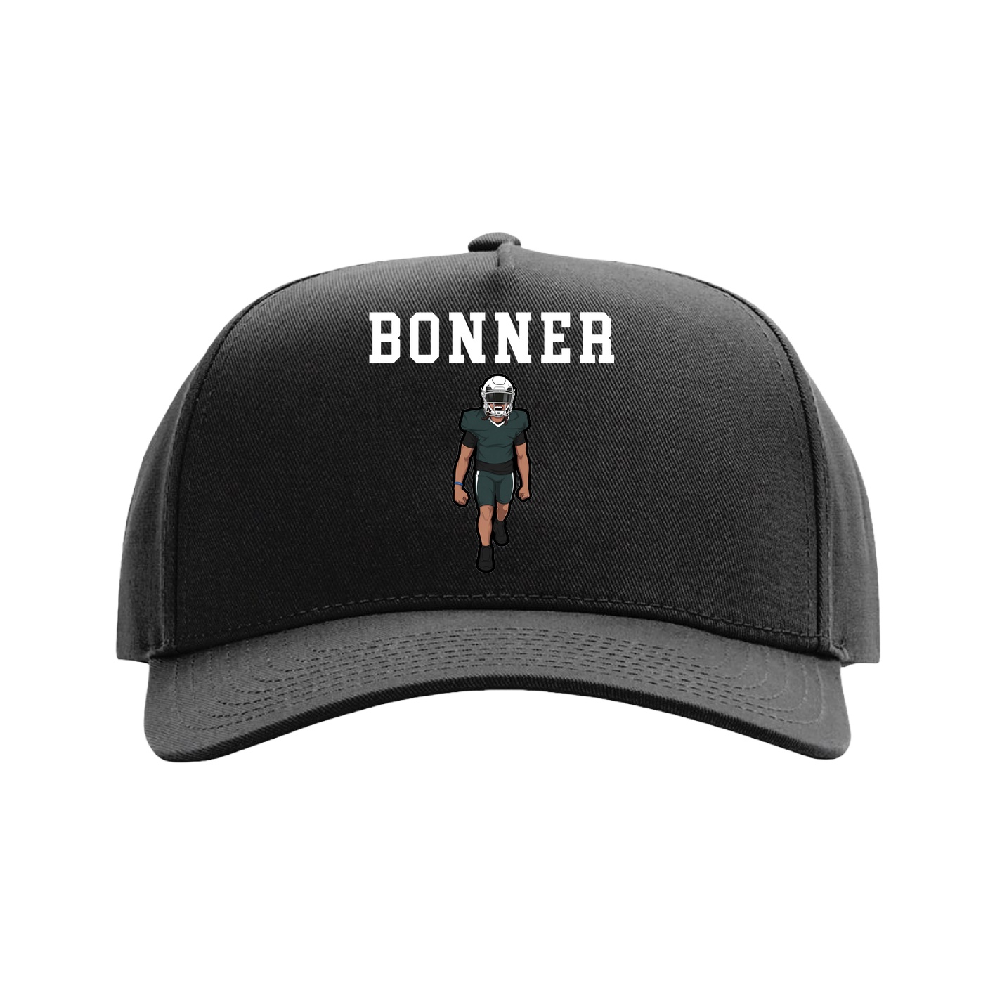 Full Fabric Five-Panel Champ Cap — Shirsey in Black