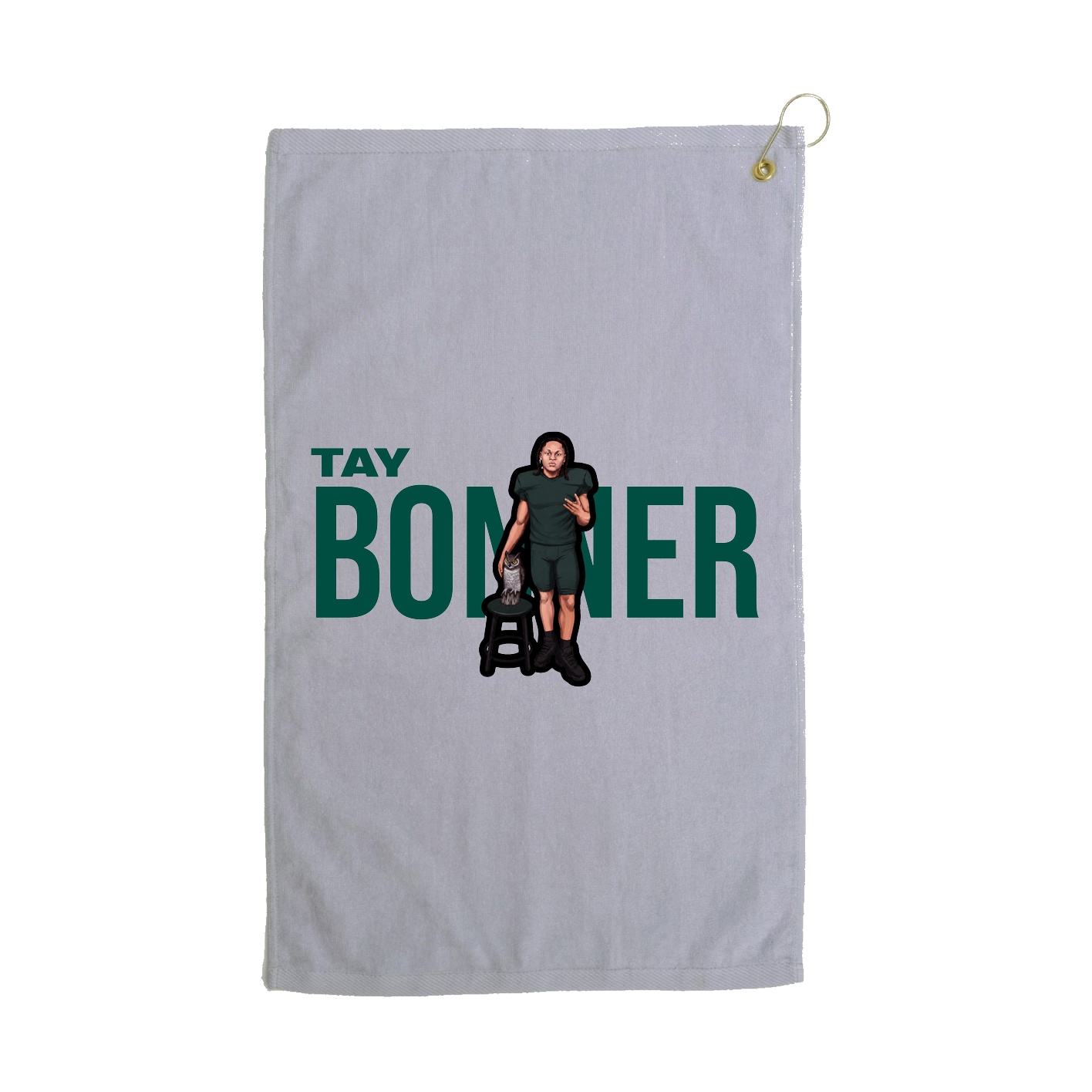 Golf Towel — Player Name in Grey