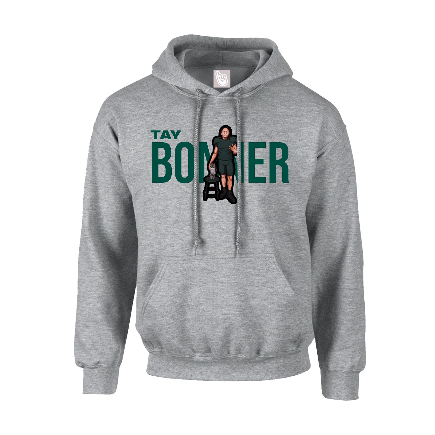 Hoodie — Player Name in Grey