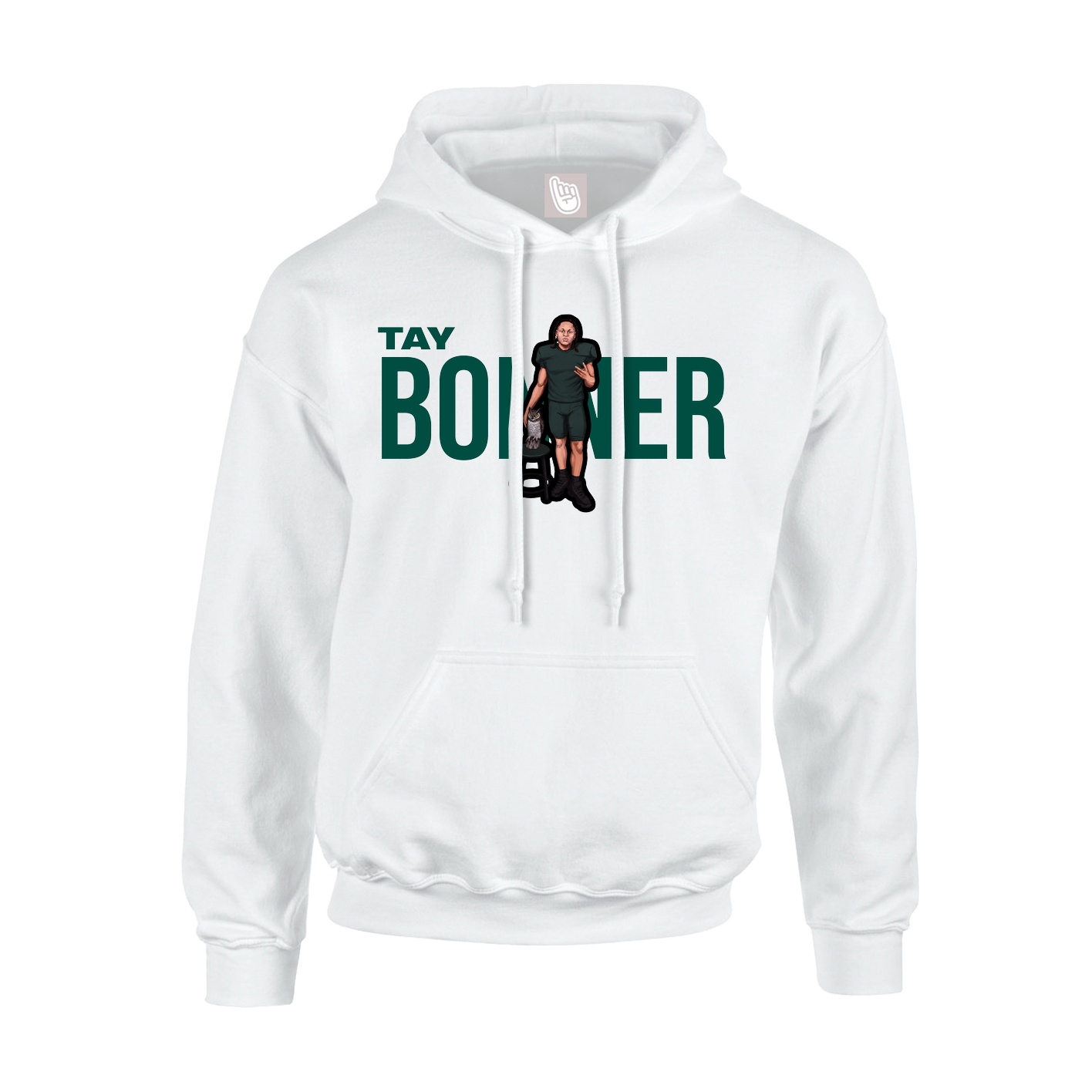 Youth Hoodie — Player Name in White