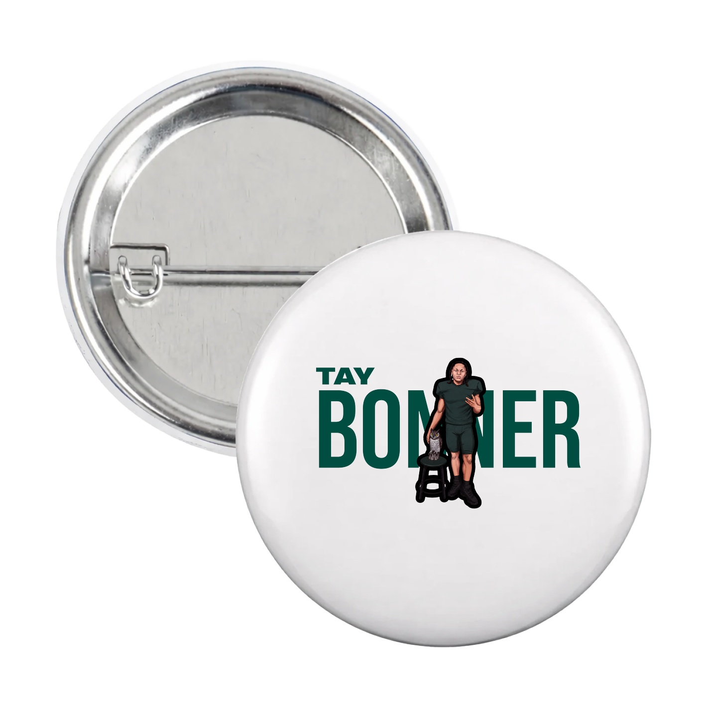 Game Day Button — Player Name in White