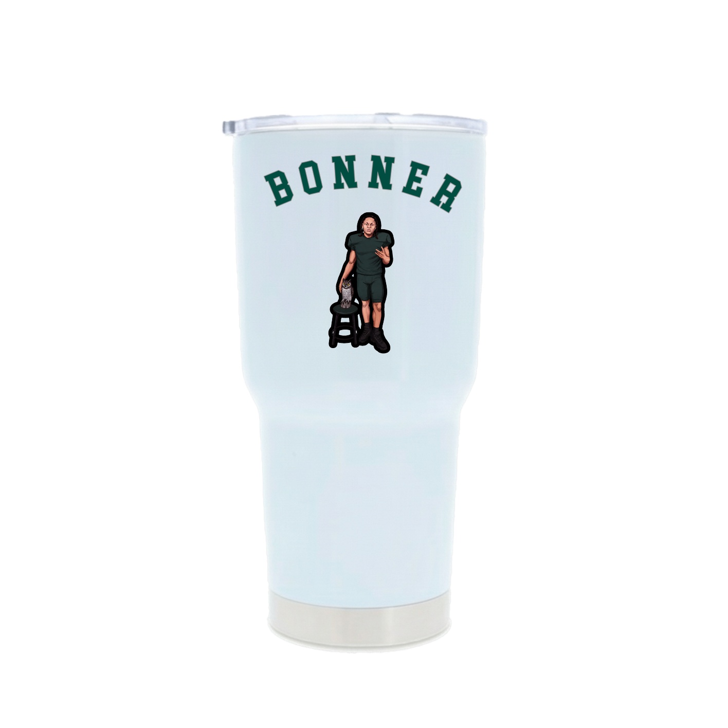 30oz Stainless Steel Tumbler — Shirsey Arch in White