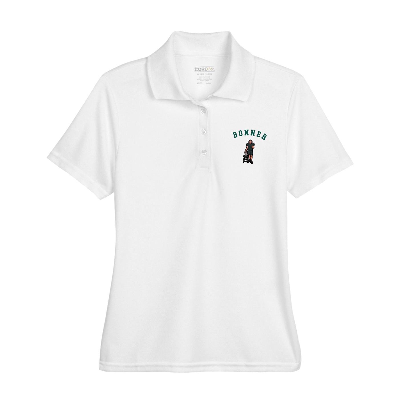 Womens Performance Polo — Shirsey Arch in White