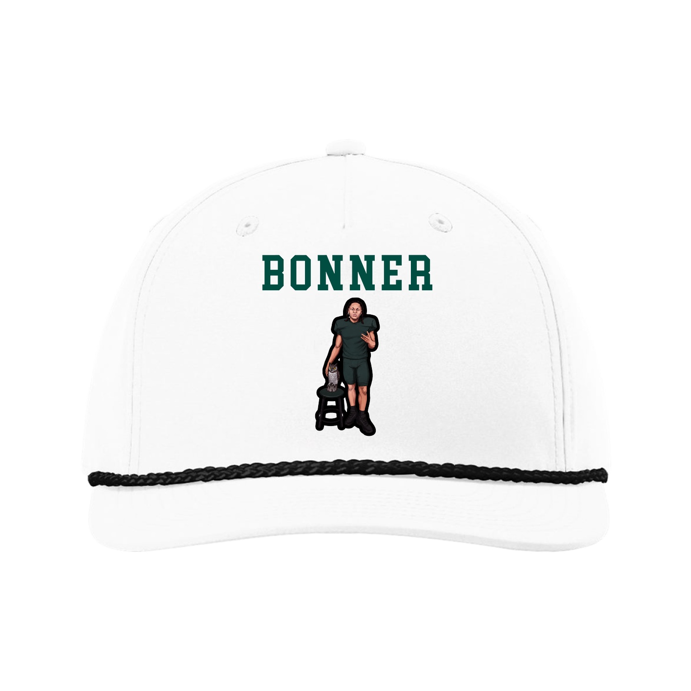Five-Panel Classic Rope Cap — Shirsey in White