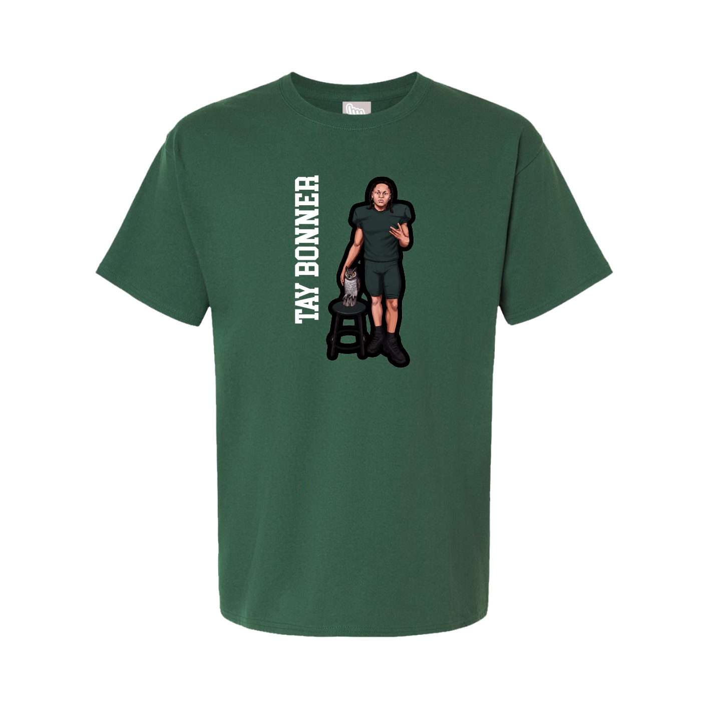Tee — Name Vertical in Green