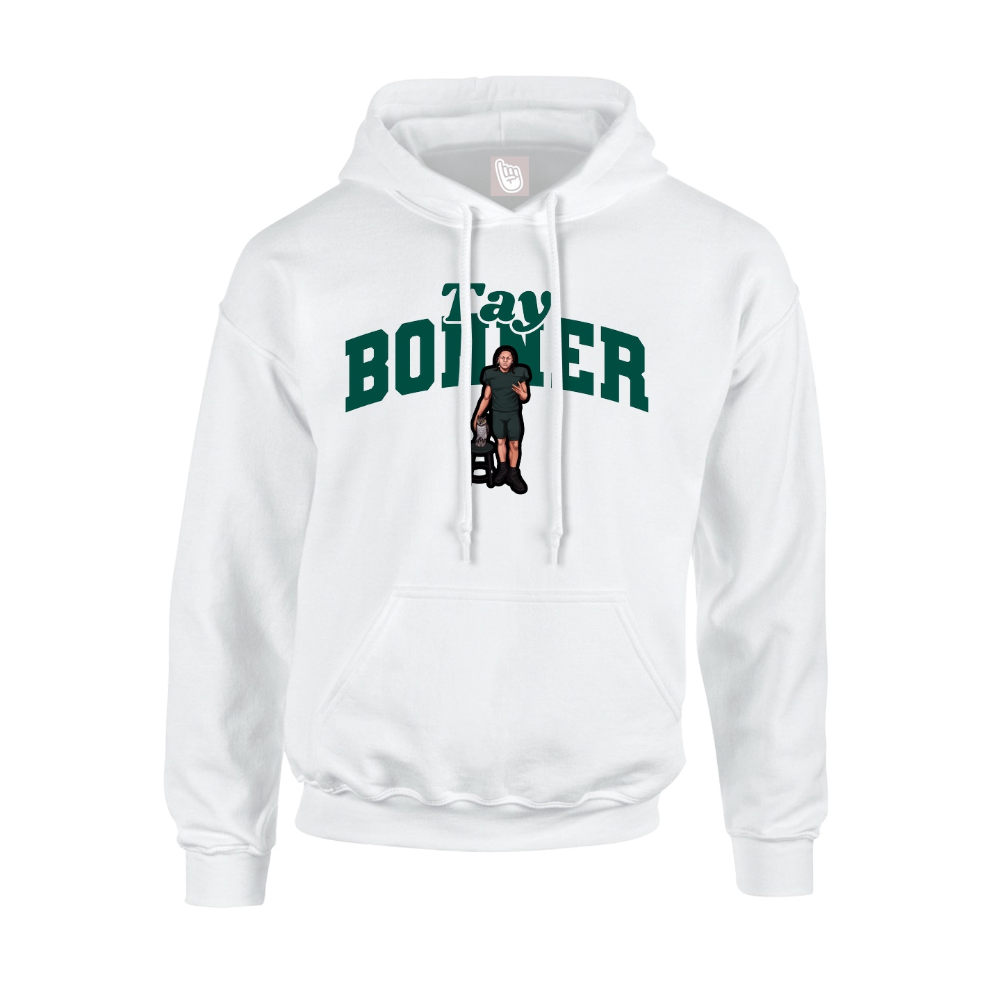 Hoodie — Signature Arch in White