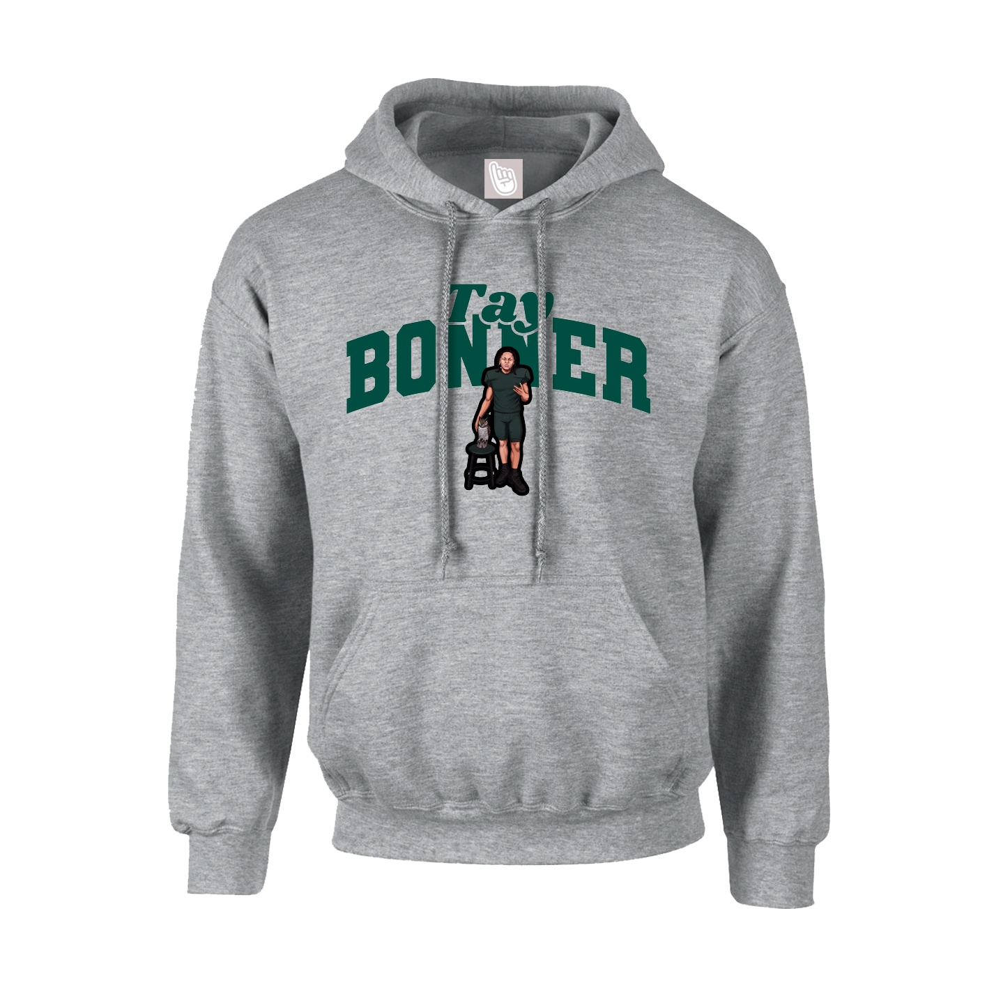 Youth Hoodie — Signature Arch in Grey