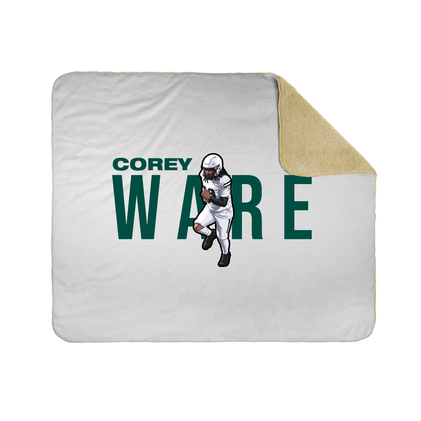 Throw Blanket — Player Name in White