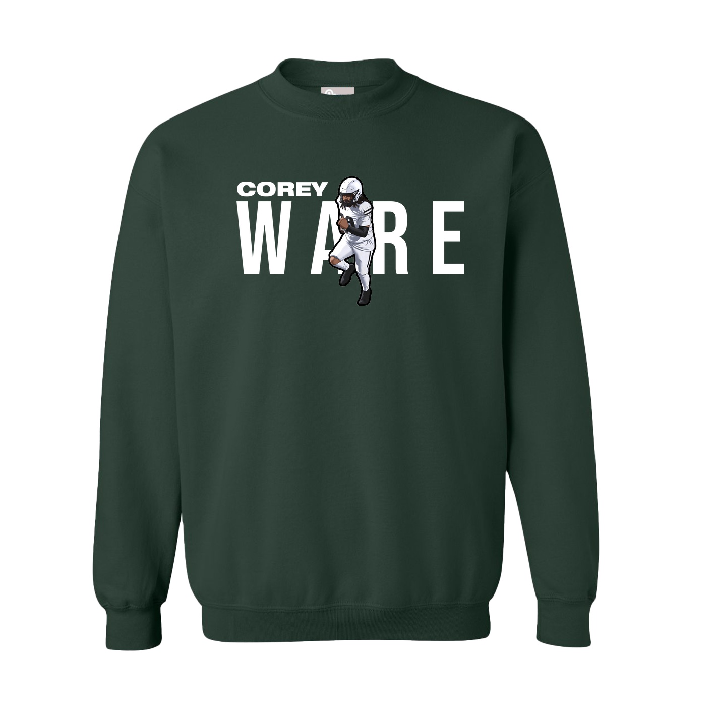 Fleece Crew — Player Name in Green
