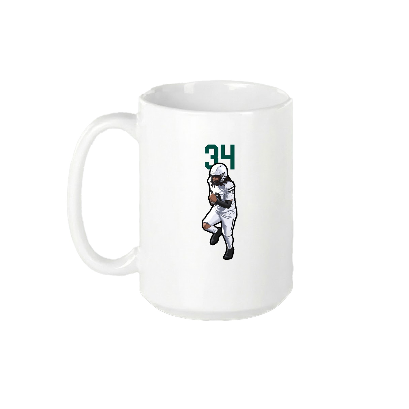 15oz Coffee Mug — Number Top in White