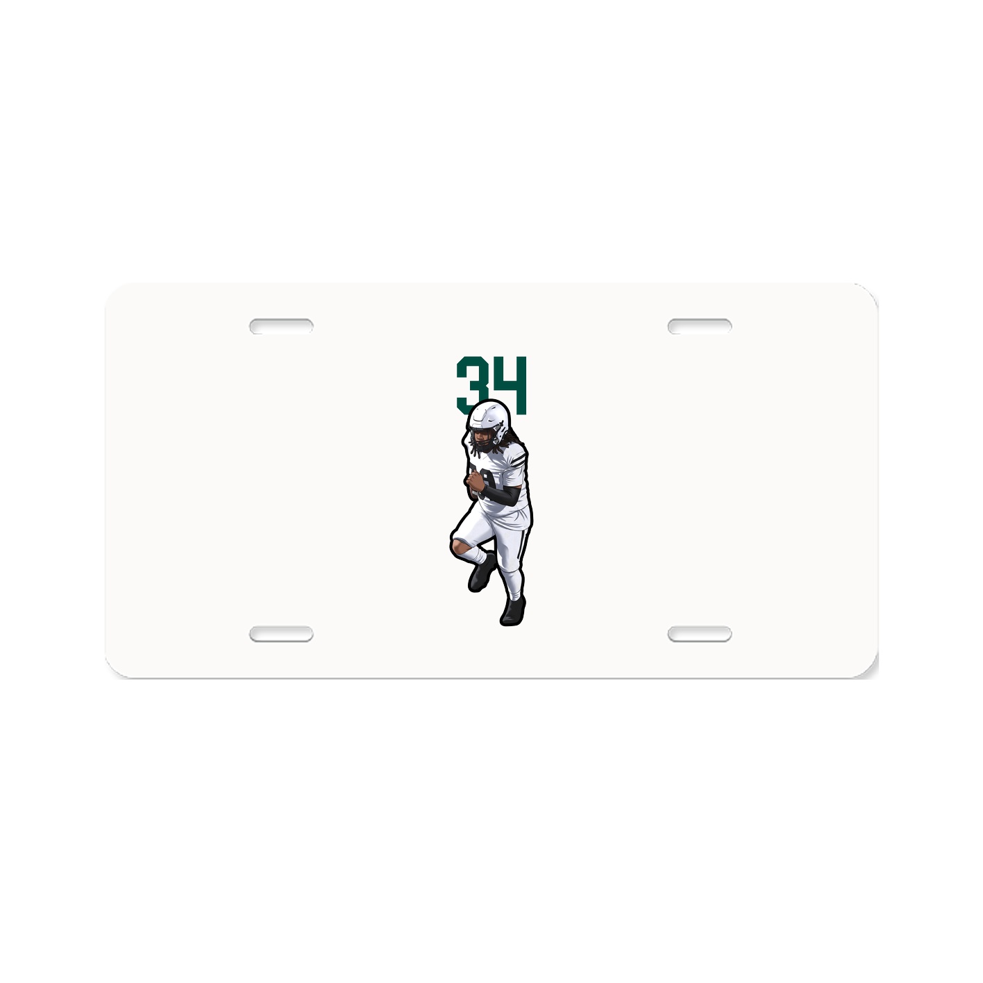 License Plate — Number Top in Classic