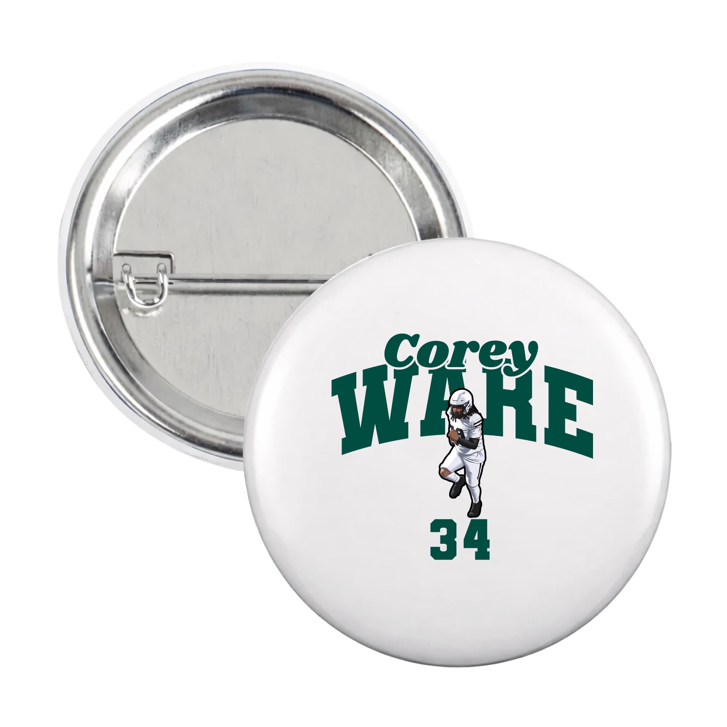 Game Day Button — Signature Arch in White