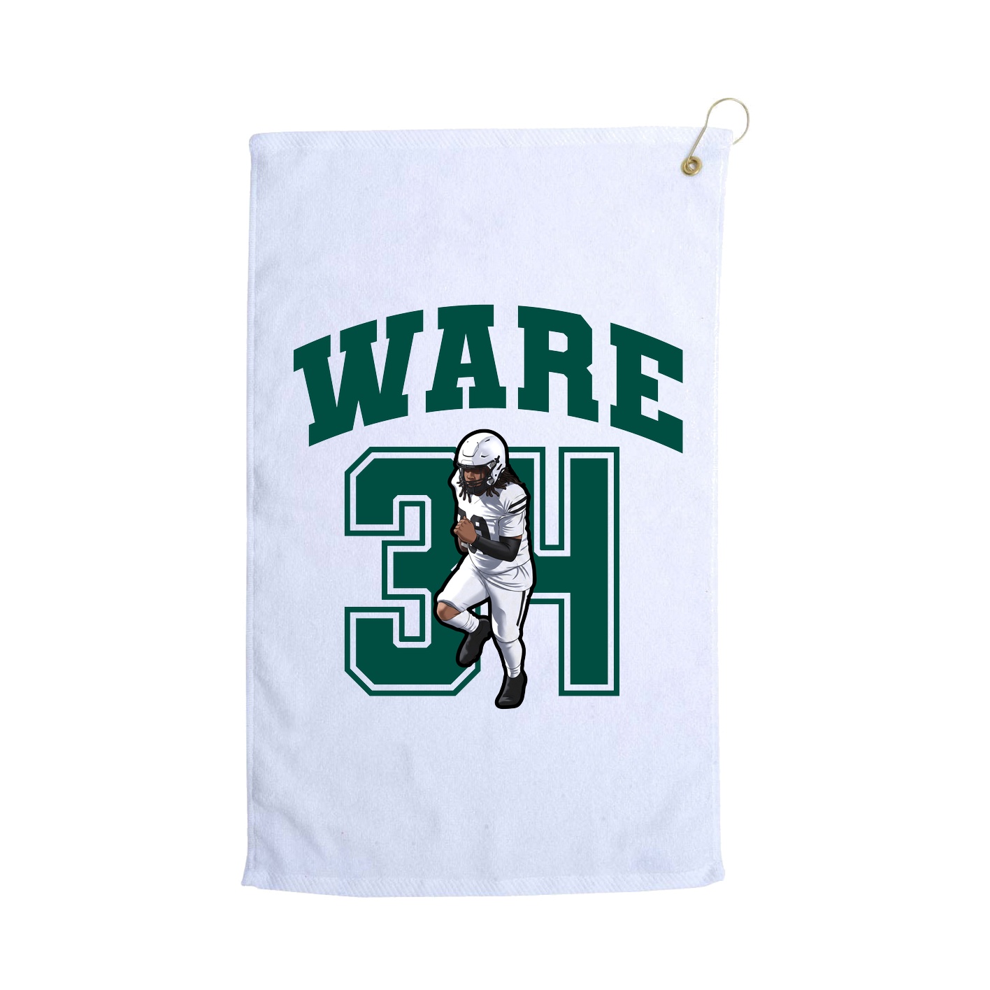 Golf Towel — Number in White
