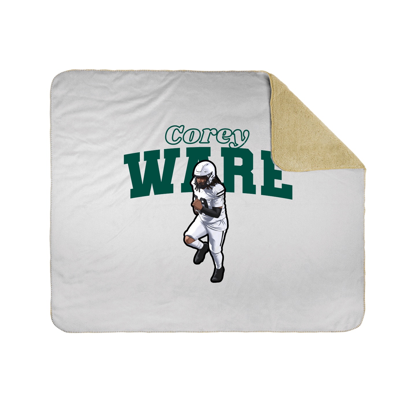 Throw Blanket — Name Arch in White