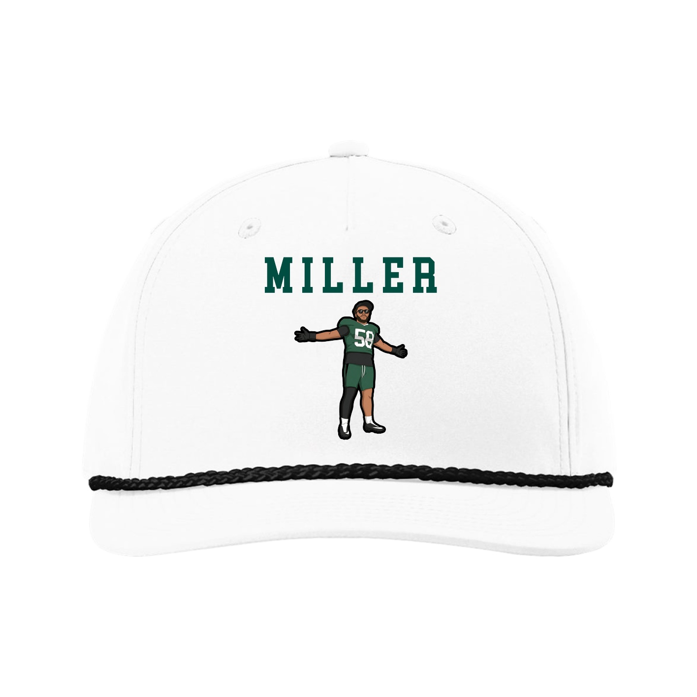 Five-Panel Classic Rope Cap — Shirsey in White