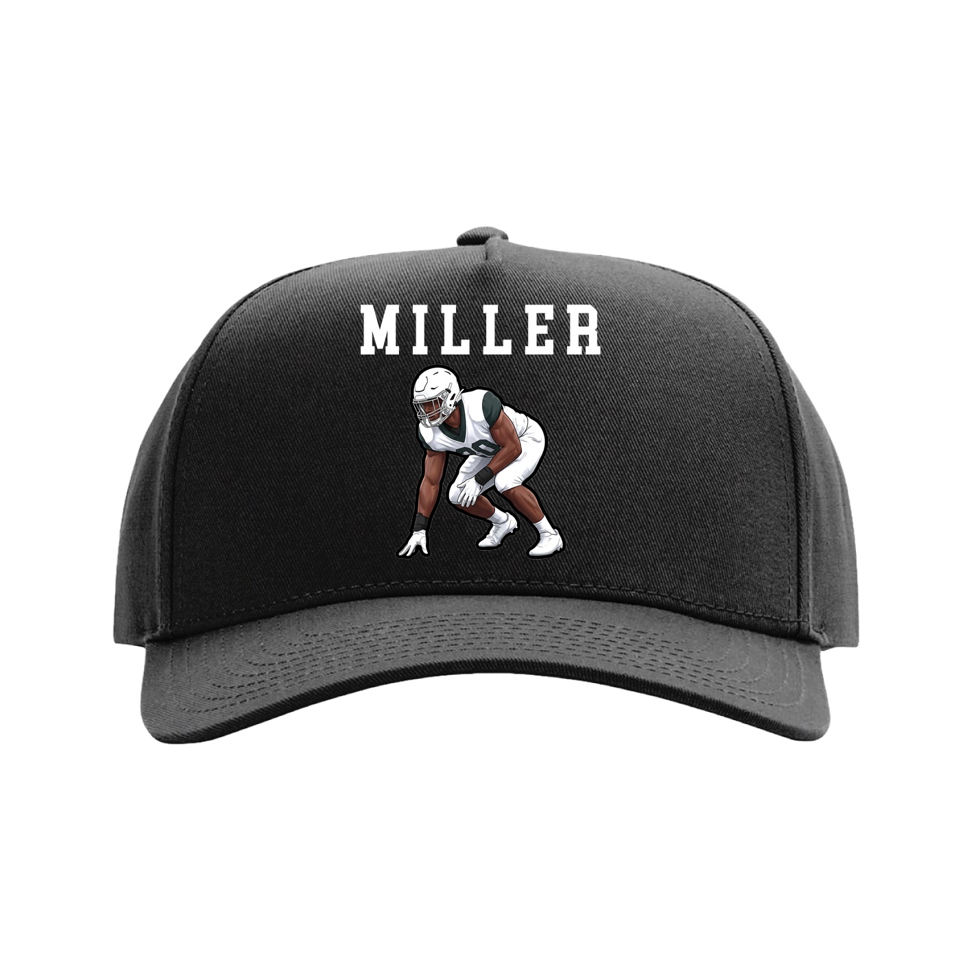 Full Fabric Five-Panel Champ Cap — Shirsey in Black