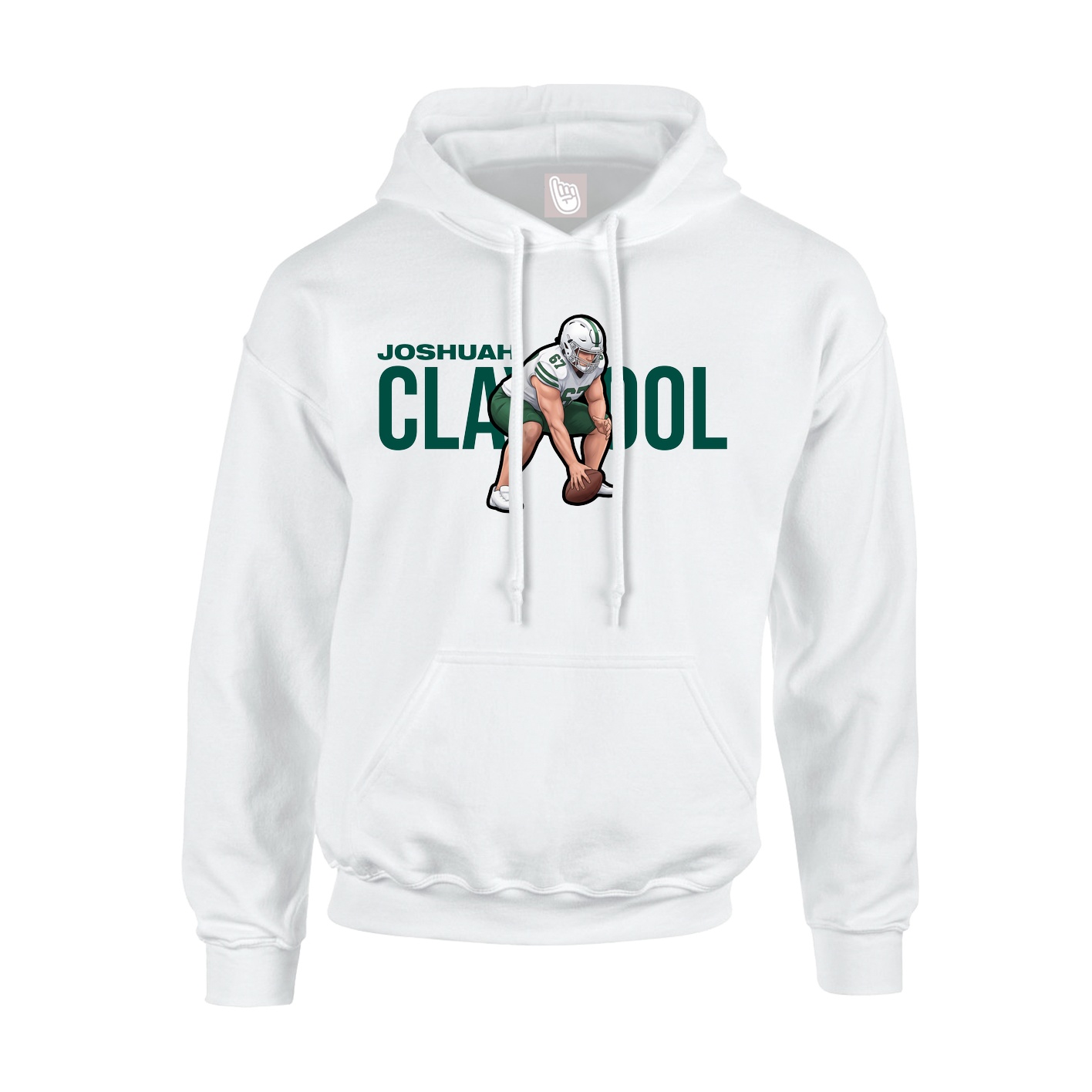 Youth Hoodie — Player Name in White