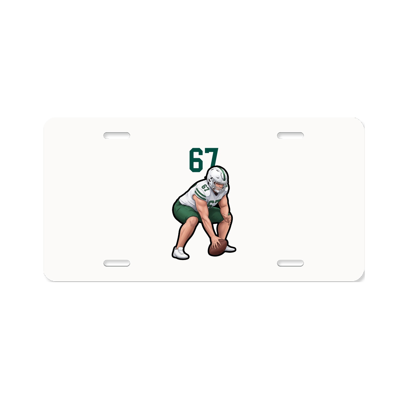 License Plate — Number Top in Classic
