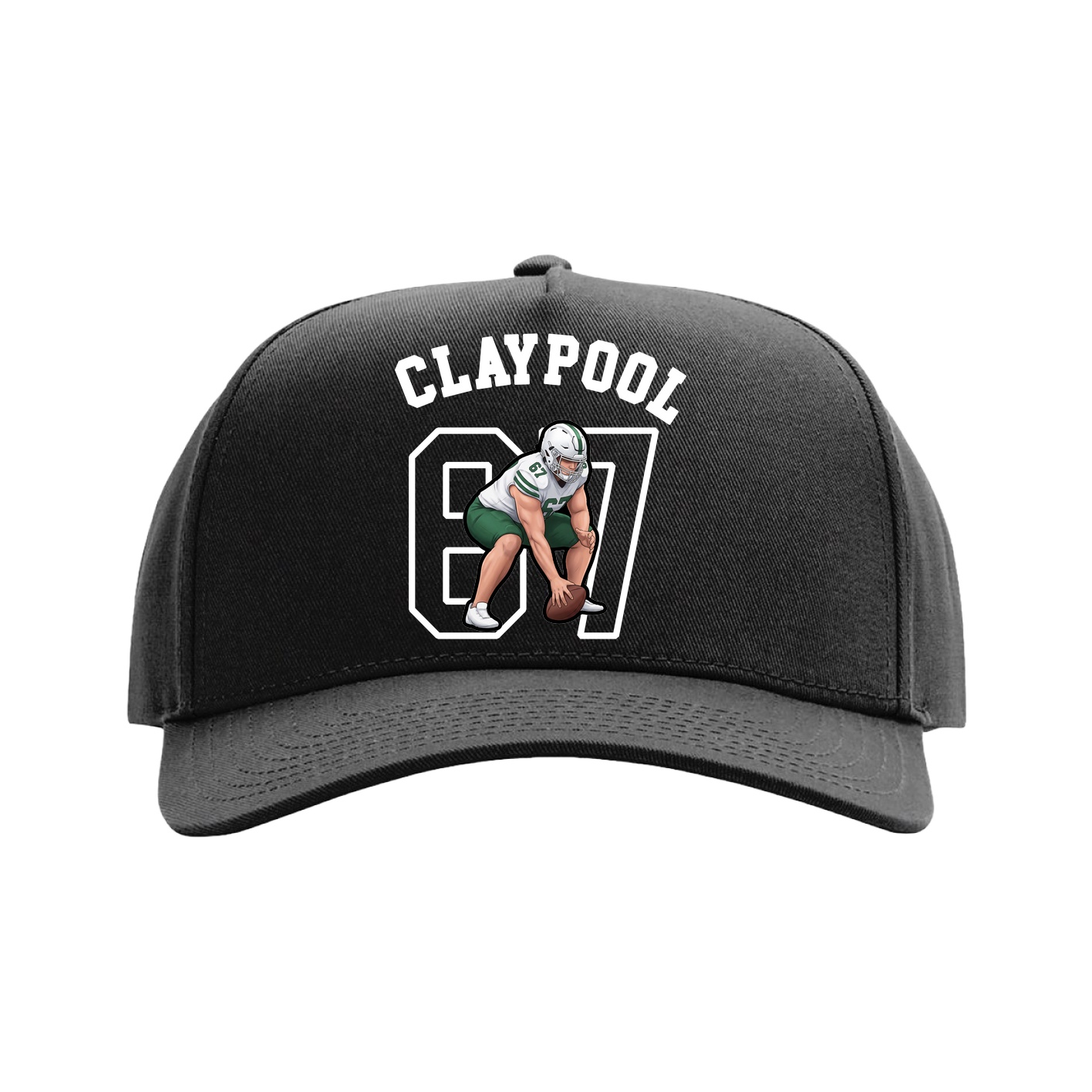 Full Fabric Five-Panel Champ Cap — Shirsey Arch in Black