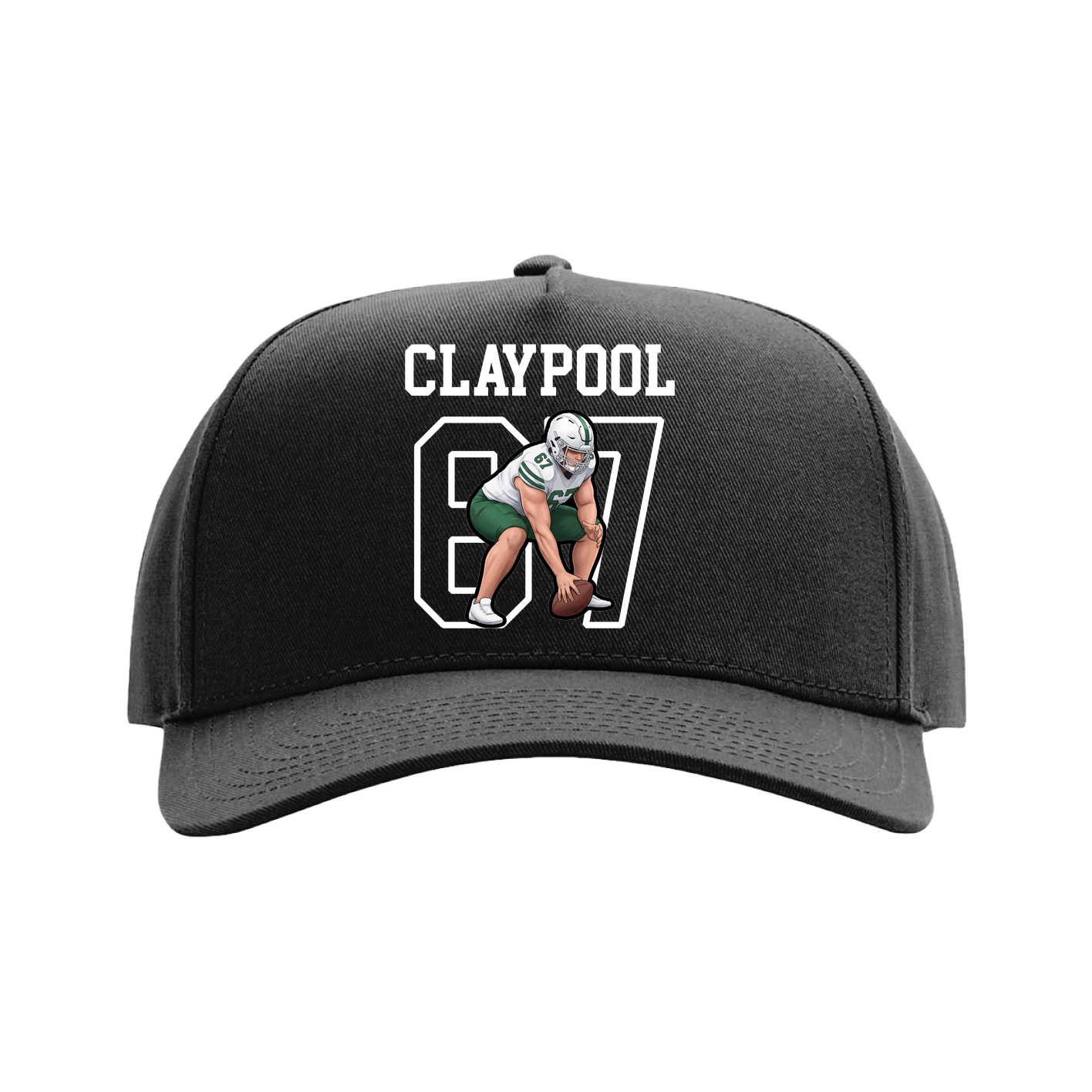 Full Fabric Five-Panel Champ Cap — Shirsey in Black