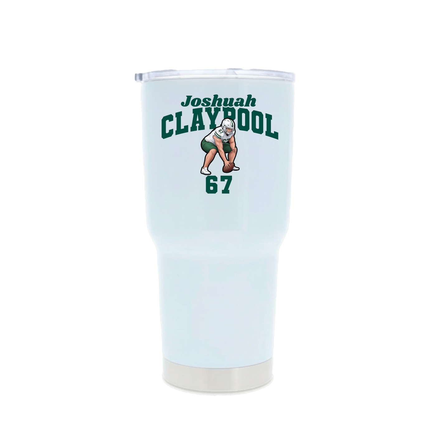 30oz Stainless Steel Tumbler — Signature Arch in White