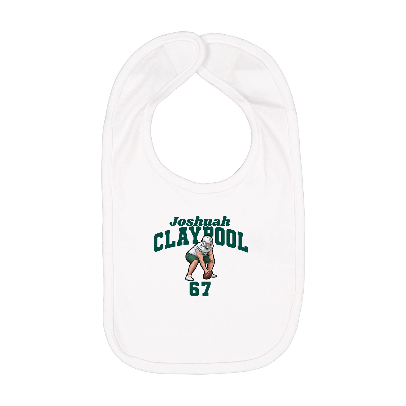 Infant Bib — Signature Arch in White