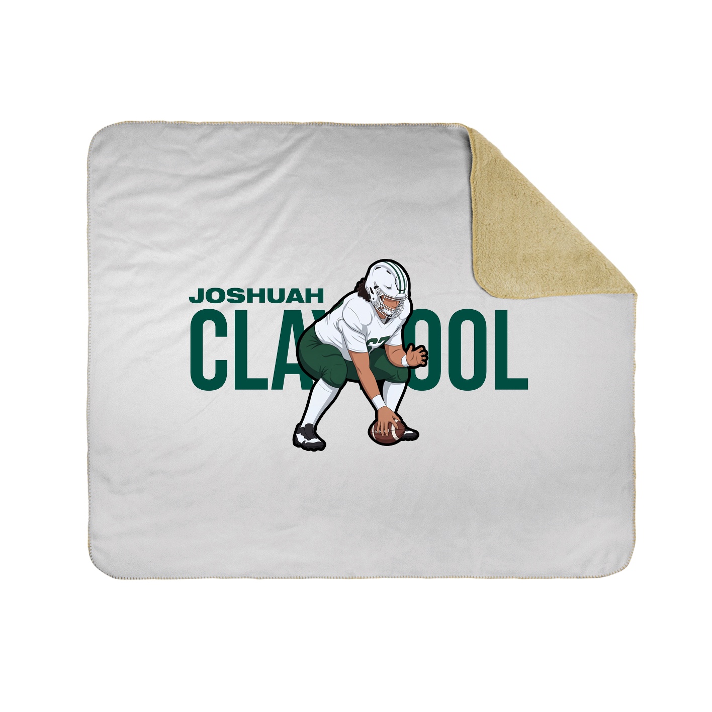Throw Blanket — Player Name in White
