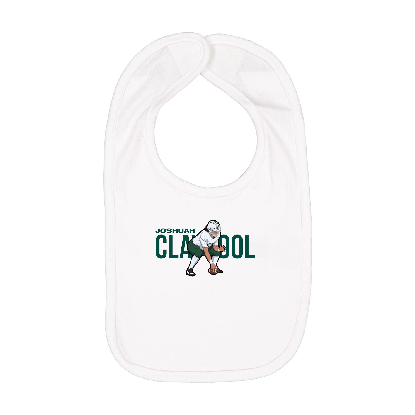 Infant Bib — Player Name in White