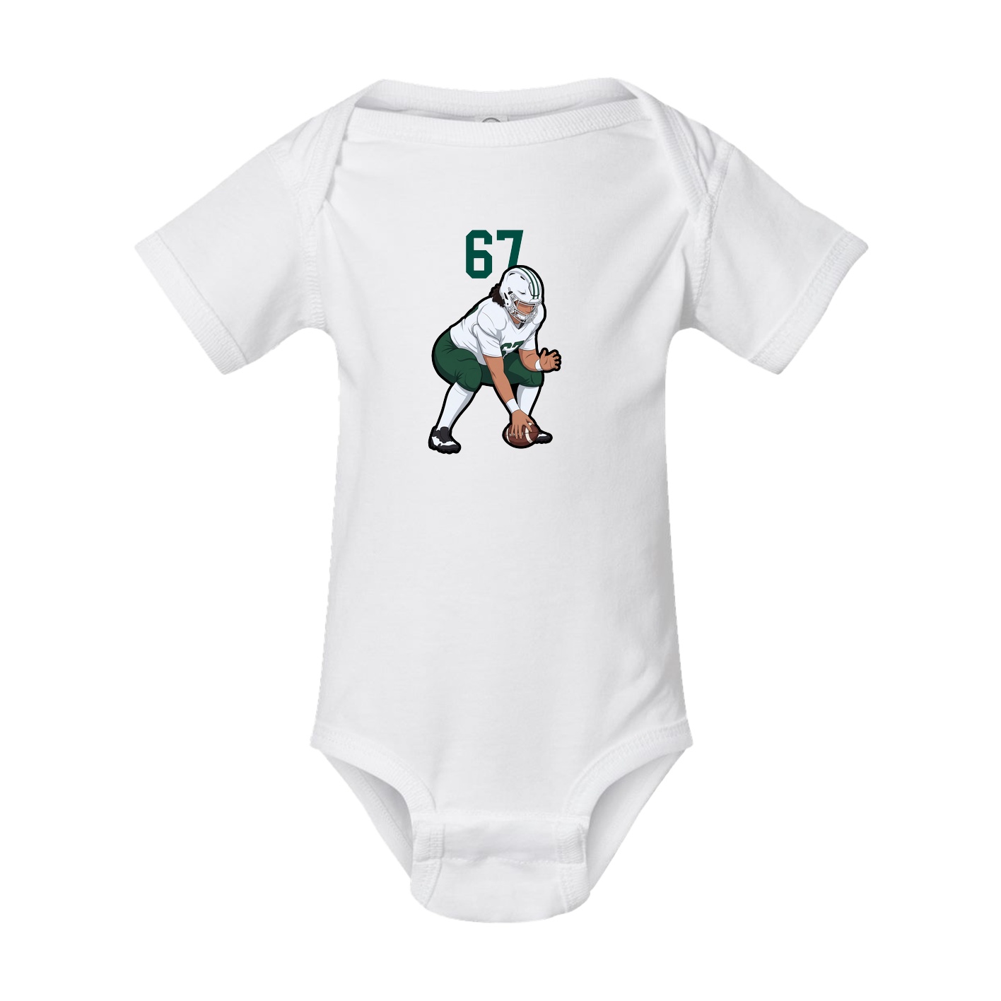 Baby Onesie — Number Top in White