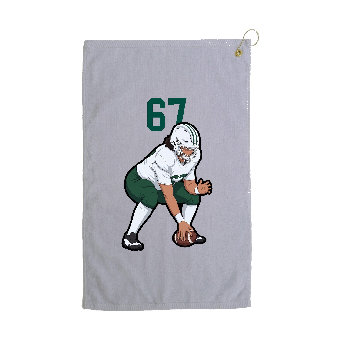 Golf Towel — Number Top in Grey